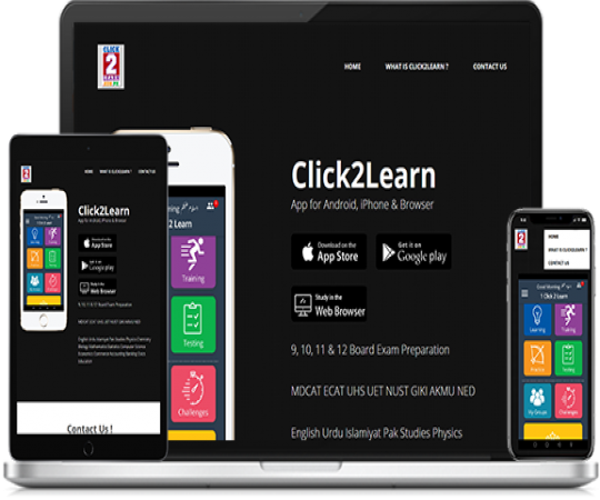 Brought learning to fingertips with Click2learn mobile app